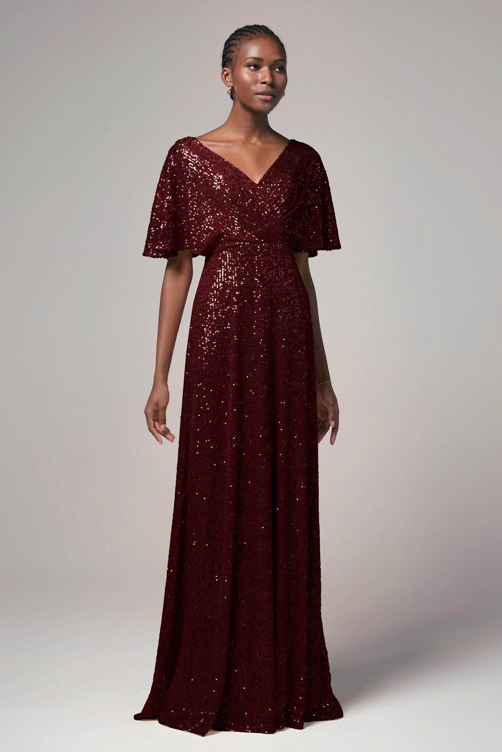 Sheath-Column Floor Length Sequined Dress CB0399 - COCOMELODY